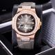 AAA Copy Patek Philippe Nautilus Power Reserve Watch - Rose Gold Diamond Bezel (2)_th.jpg